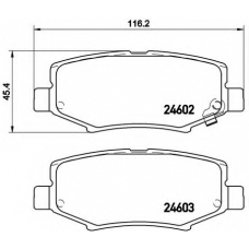 P 18 024 BREMBO Комплект тормозных колодок, дисковый тормоз