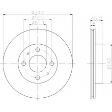 8DD 355 105-931 HELLA Тормозной диск