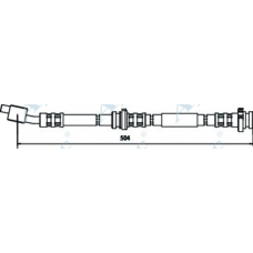 HOS3315 APEC Тормозной шланг