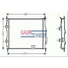 1601091 KUHLER SCHNEIDER Радиатор, охлаждение двигател
