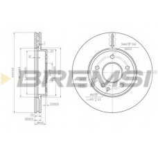 DBA588V BREMSI Тормозной диск