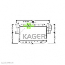 31-2237 KAGER Радиатор, охлаждение двигателя