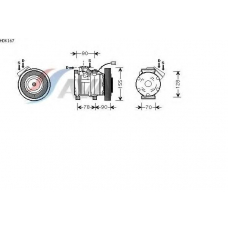 HDK167 AVA Компрессор, кондиционер