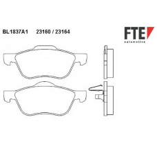 BL1837A1 FTE Комплект тормозных колодок, дисковый тормоз