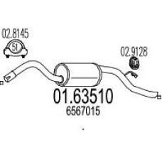 01.63510 MTS Глушитель выхлопных газов конечный