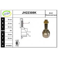 JH22308K SERA Шарнирный комплект, приводной вал