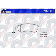 20730 GALFER Комплект тормозных колодок, дисковый тормоз