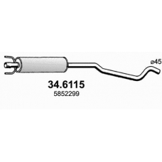 34.6115 ASSO Средний глушитель выхлопных газов