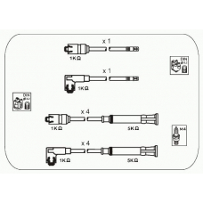 AFM74 JANMOR Комплект проводов зажигания