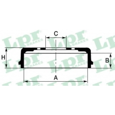 7D0487 LPR Тормозной барабан