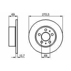 0 986 478 851 BOSCH Тормозной диск