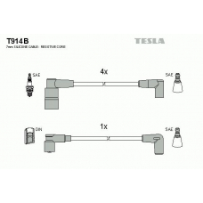 T914B TESLA Комплект проводов зажигания