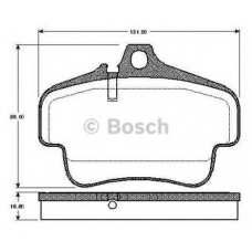 0 986 TB2 818 BOSCH Комплект тормозных колодок, дисковый тормоз