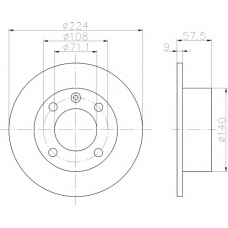 MDC802 MINTEX Тормозной диск