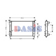 081540N AKS DASIS Радиатор, охлаждение двигателя