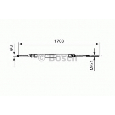 1 987 477 531 BOSCH Трос, стояночная тормозная система