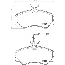 8DB 355 017-841 HELLA Комплект тормозных колодок, дисковый тормоз