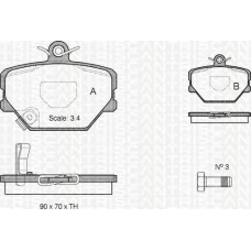 8110 10025 TRIDON Brake pads