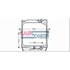 3900051 KUHLER SCHNEIDER Радиатор, охлаждение двигател