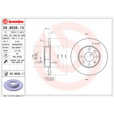 08.8638.11 BREMBO Тормозной диск
