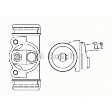 F 026 002 385 BOSCH Колесный тормозной цилиндр