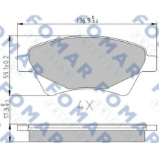 FO 908281 FOMAR ROULUNDS Комплект тормозных колодок, дисковый тормоз