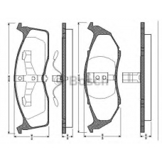 0 986 TB2 700 BOSCH Комплект тормозных колодок, дисковый тормоз