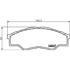 8DB 355 013-471 HELLA Комплект тормозных колодок, дисковый тормоз