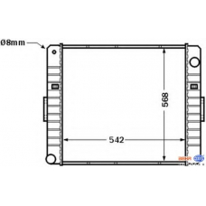 8MK 376 704-611 HELLA Радиатор, охлаждение двигателя