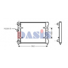040330N AKS DASIS Радиатор, охлаждение двигателя