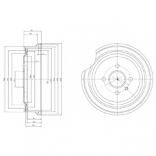 BF367 DELPHI Тормозной барабан