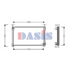 082180N AKS DASIS Конденсатор, кондиционер