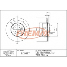 BD-5397 FREMAX Тормозной диск