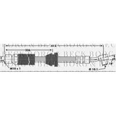 BBH6943 BORG & BECK Тормозной шланг