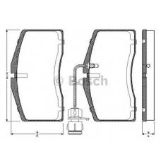 0 986 TB2 249 BOSCH Комплект тормозных колодок, дисковый тормоз