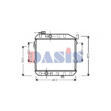 360040N AKS DASIS Радиатор, охлаждение двигателя