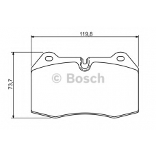 0 986 494 282 BOSCH Комплект тормозных колодок, дисковый тормоз