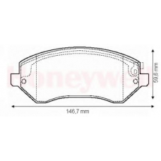 573118B BENDIX Комплект тормозных колодок, дисковый тормоз