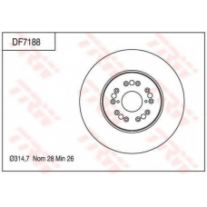 DF7188 TRW Тормозной диск