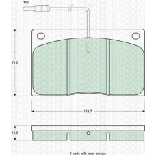 8110 25854 TRIDON Brake pads - front