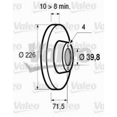 186288 VALEO Тормозной диск