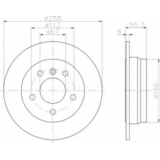 8DD 355 106-941 HELLA Тормозной диск