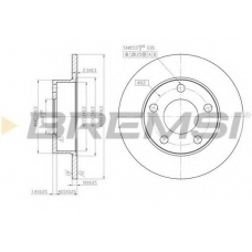 DBA952S BREMSI Тормозной диск