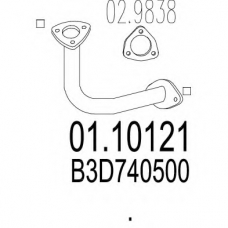 01.10121 MTS Труба выхлопного газа