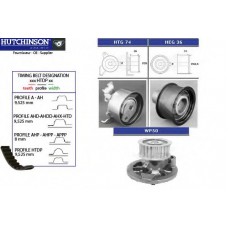 KH 54WP50 HUTCHINSON Водяной насос + комплект зубчатого ремня