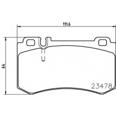 8DB 355 010-291 HELLA Комплект тормозных колодок, дисковый тормоз