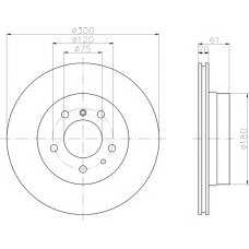 8DD 355 104-121 HELLA PAGID Тормозной диск