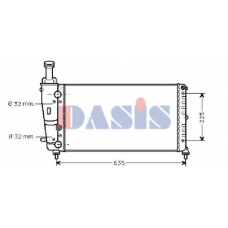 300550N AKS DASIS Радиатор, охлаждение двигателя