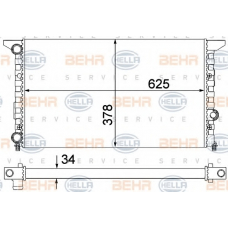 8MK 376 753-271 HELLA Радиатор, охлаждение двигателя