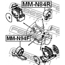 MM-N84R FEBEST Подвеска, двигатель